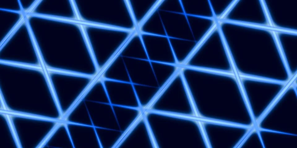 Abstract light lines glowing lines on a dark background 3D illustration Stockillustratie