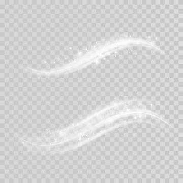 Abstract light lines of motion and speed in golden color. Light everyday glowing Stockillustratie