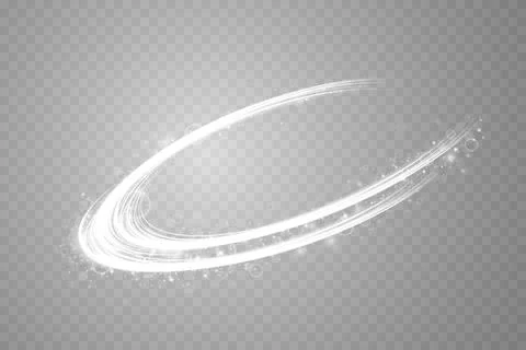 Abstract light lines of movement and speed with white color glitters. Light Stock-Illustration