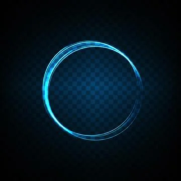 Abstract light lines of movement and speed in blue. Light everyday glowing Stock Illustration