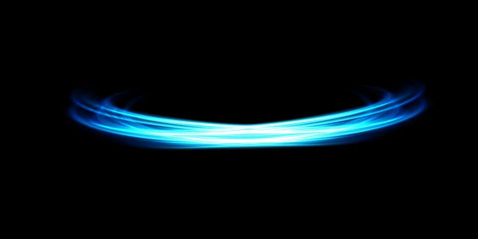 Abstract light lines of movement and speed in blue. Light everyday glowing Stockillustratie