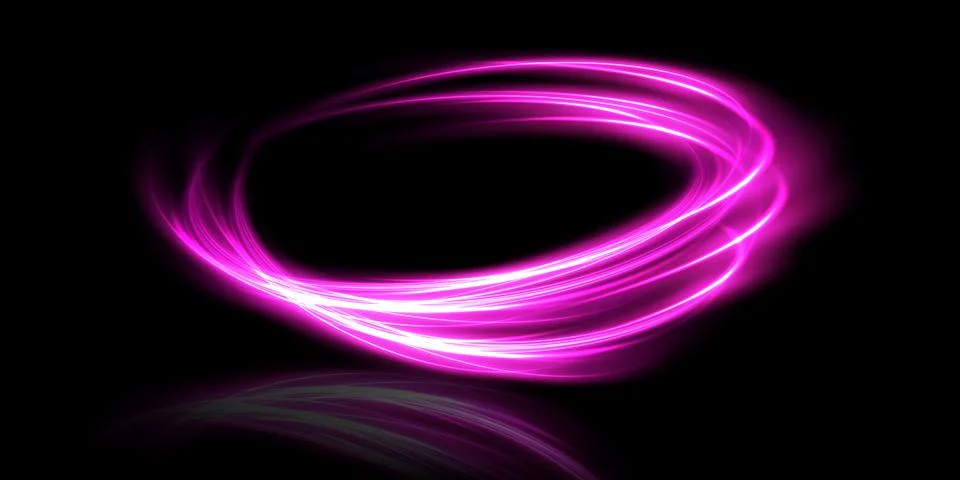 Abstract light lines of movement and speed in purple. Light everyday glowing Stock-Illustration