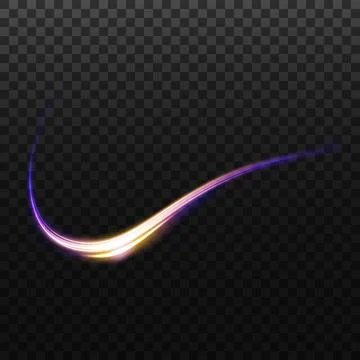 Abstract light lines of movement and speed with white color glitters. Light Illustrazione stock