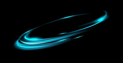 Abstract light lines of movement and speed in blue. Neon lines of blue speed Stock Illustration