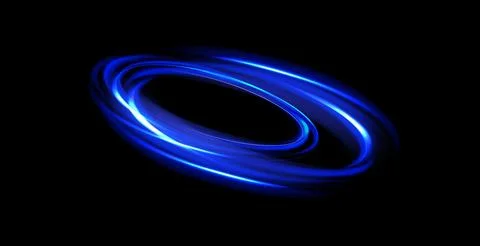 Abstract light lines of movement and speed in blue. Neon lines of blue speed Stock Illustration