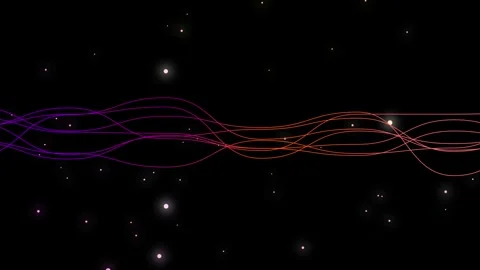 Abstract light lines waves glowing dots and star-like points creating a mod.. 库存影片 337082907