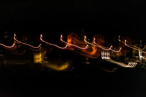 Abstract light movements at night for background and concept 스톡 사진