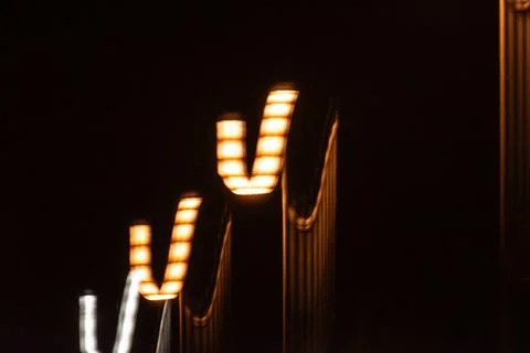 Abstract light movements at night for background and concept Foto stock