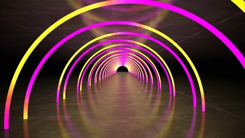 Abstract light neon frame. 3d illustration Stock Footage 141595347