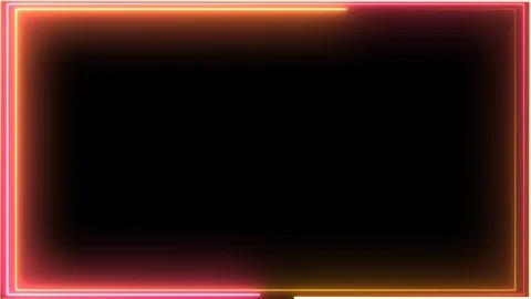 Abstract Light Neon Frame on Black Background. Stock Footage 122308634