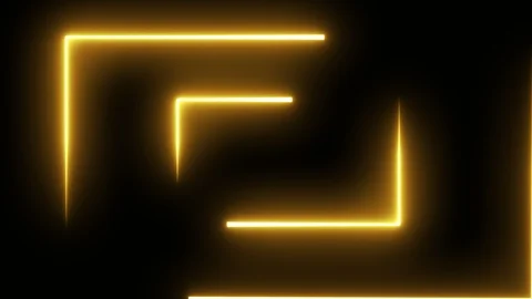 Abstract Light Neon Frame on Black Background. Stock Footage 122349630