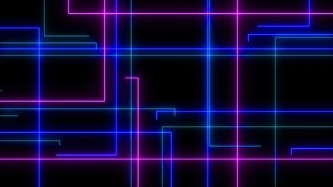 Abstract light neon frame on black background. laser show looped animation Stock Footage 124218926