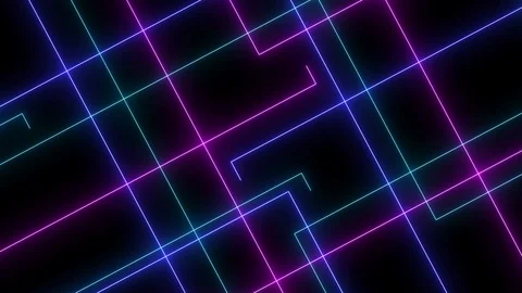 Abstract light neon frame on black background. laser show looped animation Stock Footage 124218969