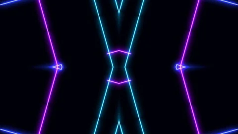 Abstract light neon frame on black background. laser show looped animation Stock Footage 124219011