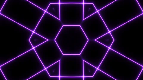 Abstract light neon frame on black background. laser show looped animation Stock Footage 124219108