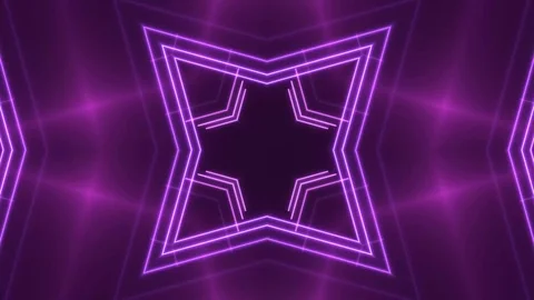 Abstract light neon frame on black background. laser show looped animation Stock Footage 124219258