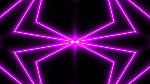 Abstract light neon frame on black background. laser show looped animation . Stock Footage 124219303
