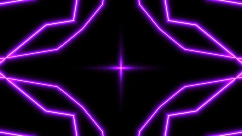 Abstract light neon frame on black background. laser show looped animation Stock Footage 124219357