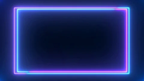 Abstract light neon frame on black background. laser show looped animation Stock Footage 124221636
