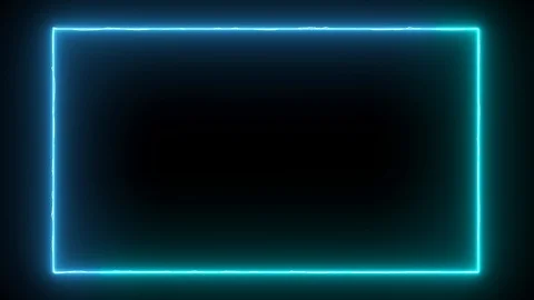 Abstract light neon frame on black background. laser show looped animation Stock Footage 124221654