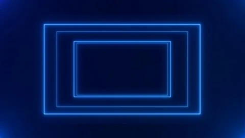 Abstract light neon frame on black background. laser show looped animation Stock Footage 124221759