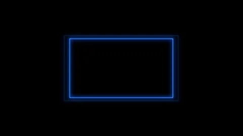 Abstract light neon frame on black background. laser show looped animation Stock Footage 124221999