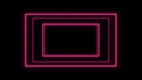 Abstract light neon frame on black background. laser show looped animation . Stock Footage 124222020