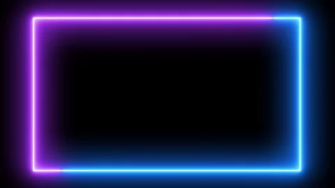 Abstract light neon frame on black background. laser show looped animation Stock Footage 124222047