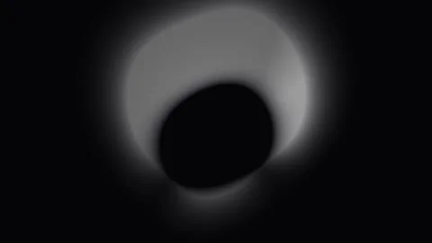 Abstract Light Orb Morphing with Subtle Gradient Transition in Dark Backgro.. Video stock 341691067