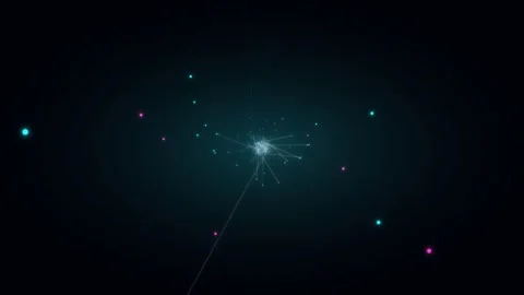 Abstract light particles in dark space create dynamic visual effect Stock Footage 336995515