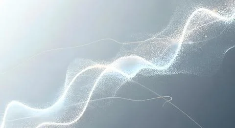 Abstract light particles flowing background, technology, energy, digital, f.. Illustrazione stock
