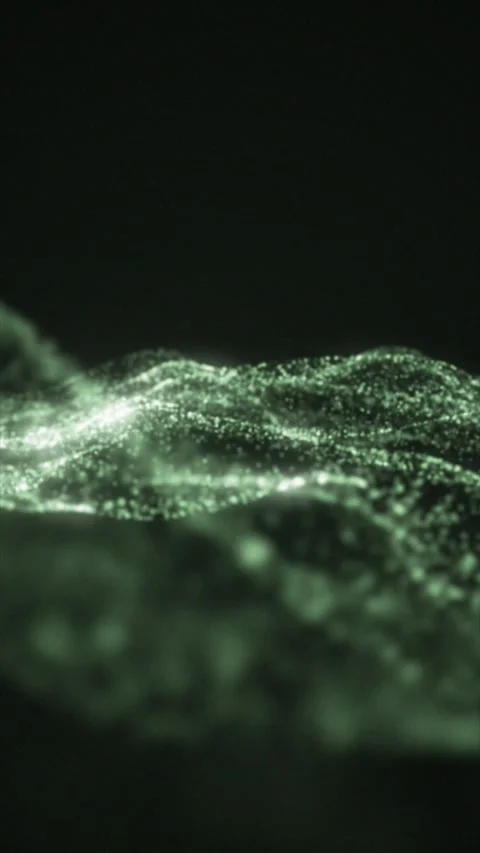 Abstract light particles intertwine in a dark setting Stock Footage 311804689