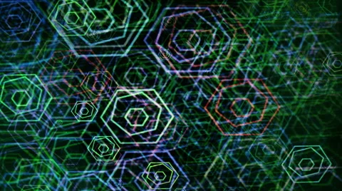 Abstract light pattern computer generated technology background Stock Footage 43857463