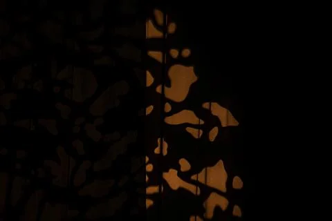 Abstract light pattern on dark studio curtains background Foto stock