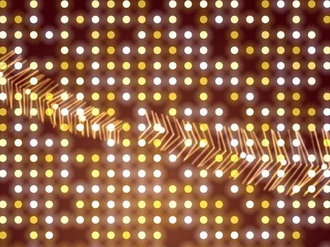 Abstract Light Pattern with Golden Arrows Stock Photos