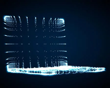 Abstract light pattern making technology Illustrazione stock