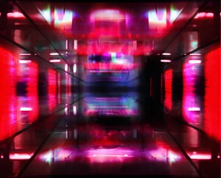 Abstract light pattern tunnel Stock Footage 1006101