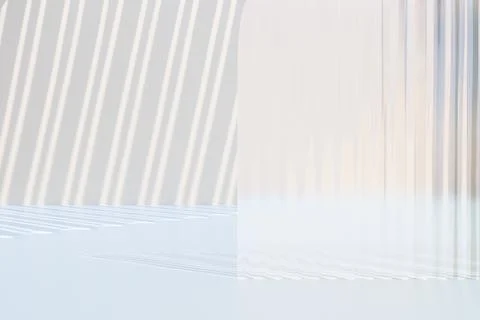 Abstract light patterns and a glass ribbed panel. Illustrazione stock