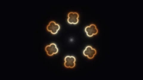 Abstract light patterns create shapes in dark space Stock Footage 338316868