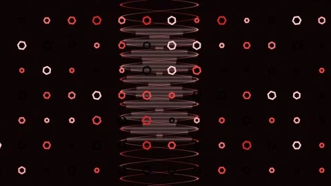 Abstract Light Patterns Creating Dynamic Helical Display in Dark Studio Stock Footage 327945396