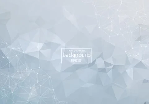 Abstract Light Polygonal Space Background with Connecting Dots and Lines. Geo Stock Illustration