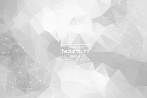 Abstract Light Polygonal Space Background with Connecting Dots and Lines. Geo Stock Illustration