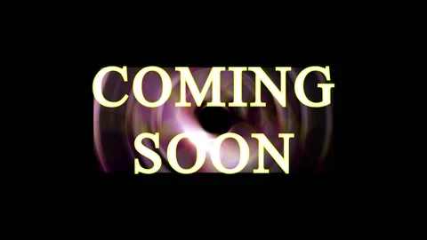 Abstract light pulse effect with 'Coming Soon' text in a dark setting for c.. Stock Footage 345620342