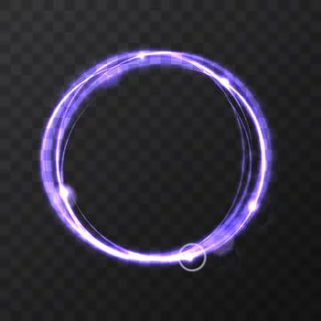 Abstract light purple vector circle on transparent background. Round shining Stock Illustration
