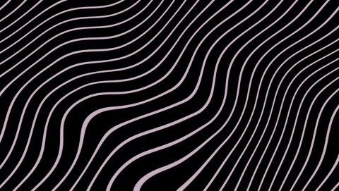 Abstract Light Purple Wavy Lines on Black Background Stock Footage 317452352