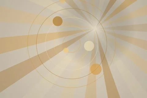 Abstract light rays and circles on a bright background Stock Photos