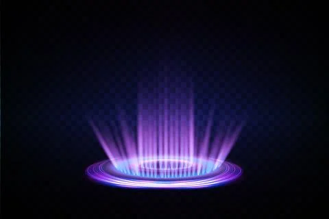 Abstract Light Rays Emanating Beautifully from a Circular Base with Dynamic 스톡 일러스트