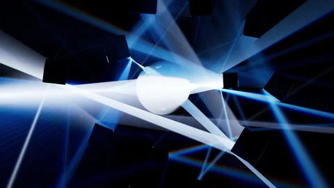 Abstract light rays experiment 3d animation. Stock Footage 300507771
