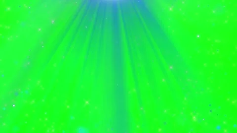 Abstract light rays with floating sparkles on a green screen background Stock Footage 343481020
