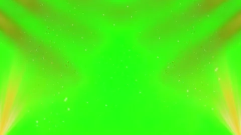 Abstract light rays on green screen. Glowing particles effect with stage Stock Footage 340717311